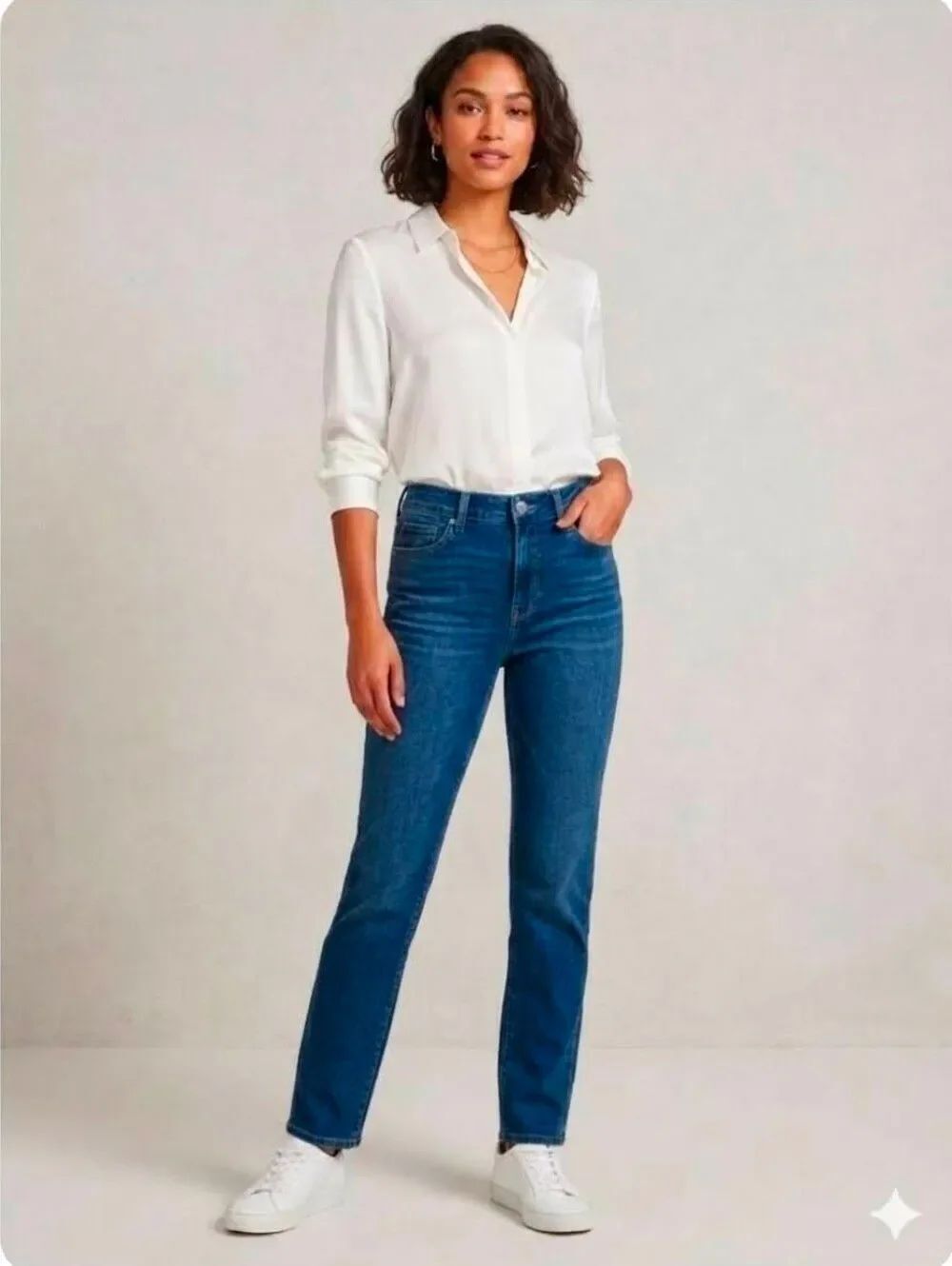 PAIGE Hoxton Slim High-Rise Jeans Dark Blue Wash Size 29
